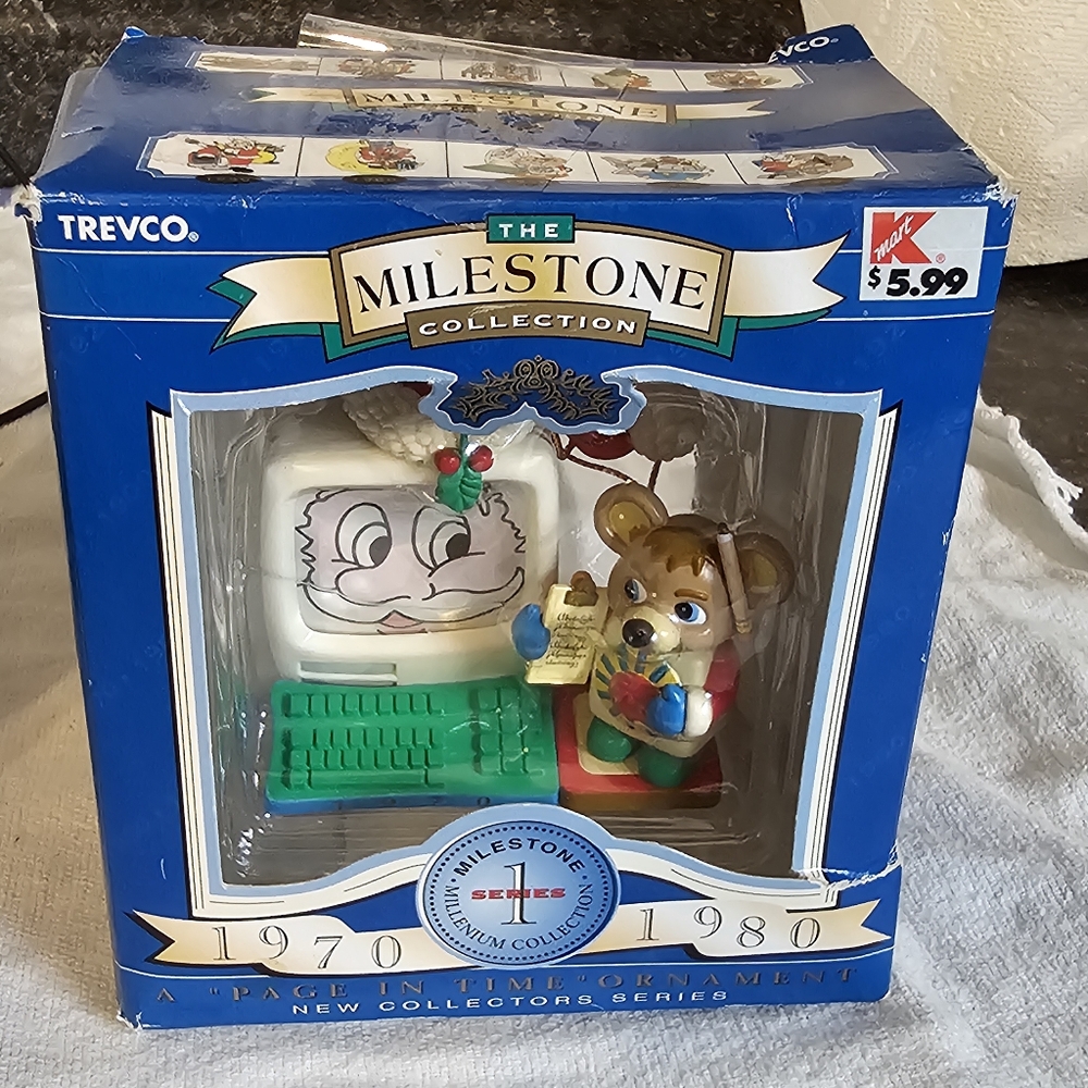 Trevco Ornament Millennium Collection A Page In Time CPU Computer W/mouse Kmart